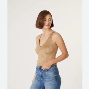 Level 99 Copeland Suede Top *NWT*